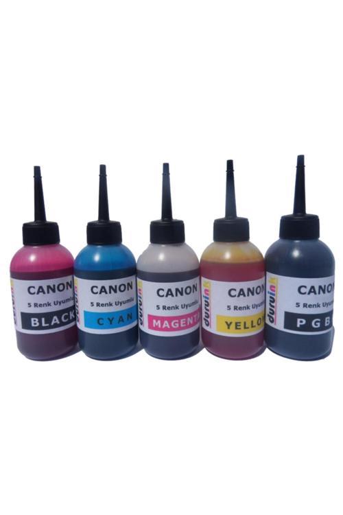 Canon Mg6850 Mg6851 Mg6852 5X100Ml Mürekkep Seti Duruınk 5 Renk Kartuş Dolum Mürekkebi