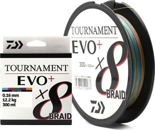 Tournament Evo+ 8X İp Misina 0.16mm 12.2kg 300mt Multicolor