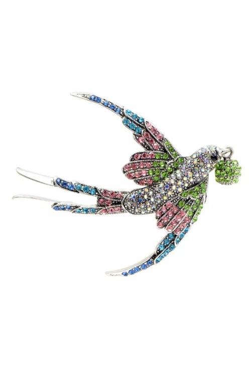 Kuşlu Broş Ve Kolye Ucu