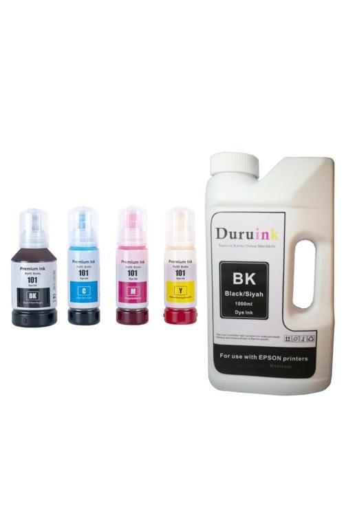 Epson Ecotank L5590 101 103 Uyumlu Mürekkep Seti 127Ml Siyah+3X70Ml Renkli + 1000Ml Siyah