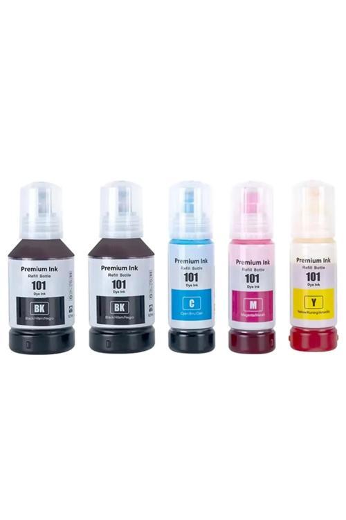 Epson Ecotank L3231  101 103 Uyumlu Mürekkep Seti 2X127Ml Siyah+3X70Ml Renkli