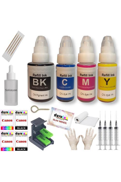 Cnon E414/E404/E484/E474 Yazıcı Uyumlu Kartuş Dolum Seti-1.Kalite Mürekkep