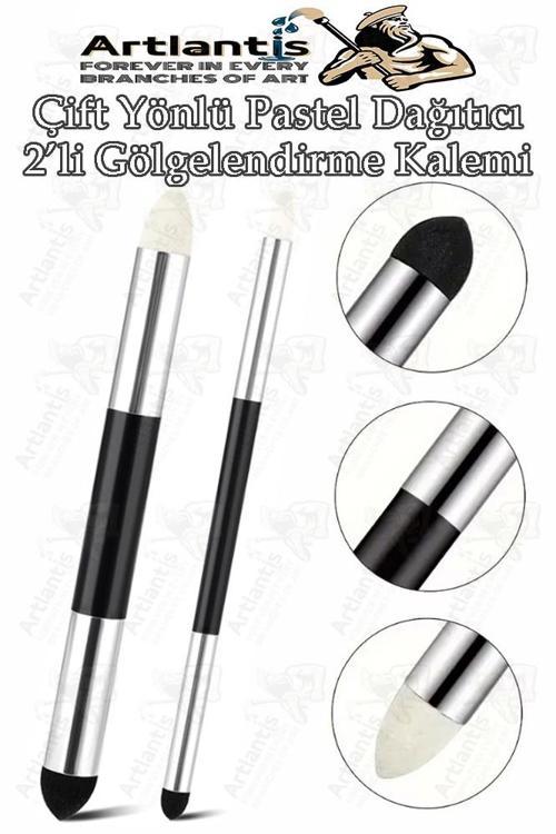 Pastel Dağıtıcı Gölgelendirme Kalemi 2 Li 1 Paket Sünger Keçe Eskiz Karakalem Kaynaştırma Kalemi Dağıtıcı Kalem
