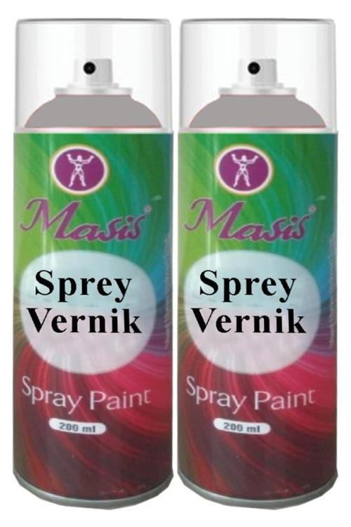 Vernik Sprey 200 ml 2 Adet Akrilik Vernik Kalıcı Şeffaf Koruma İç ve Dış Mekan Çizilmeye Karşı Dayanıklı Kalıcı