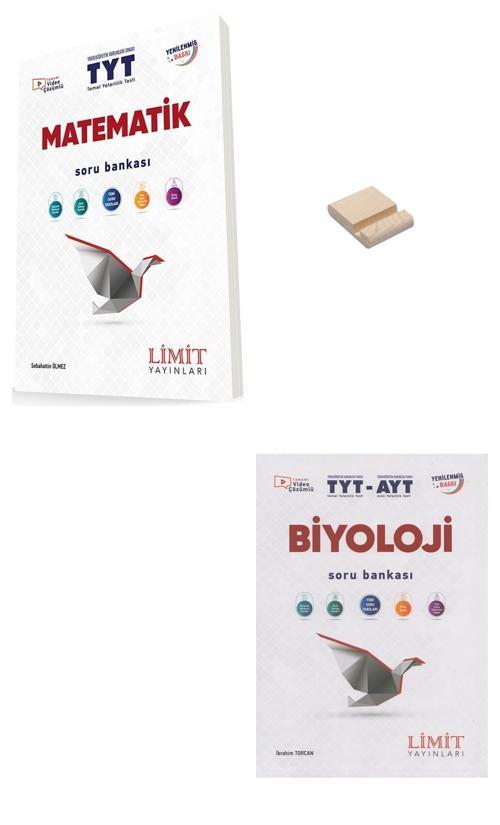Limit TYT Matematik ve Biyoloji Soru Bankası + Telefon Standı