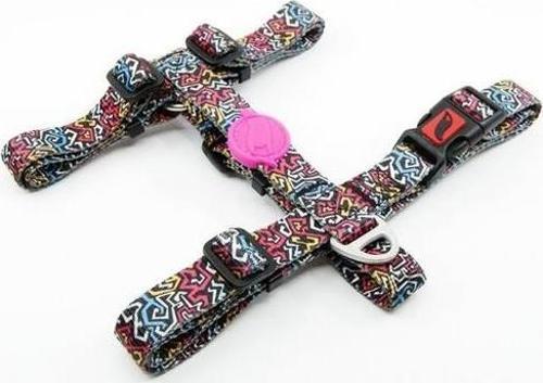 Graffıtı H-tipi Köpek Göğüs Tasması Large