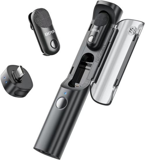 Magic-03 Usb-c ve 3.5mm Trs Girişli Gürültü Engelleyicili 4 in 1 Yaka Mikrofonu