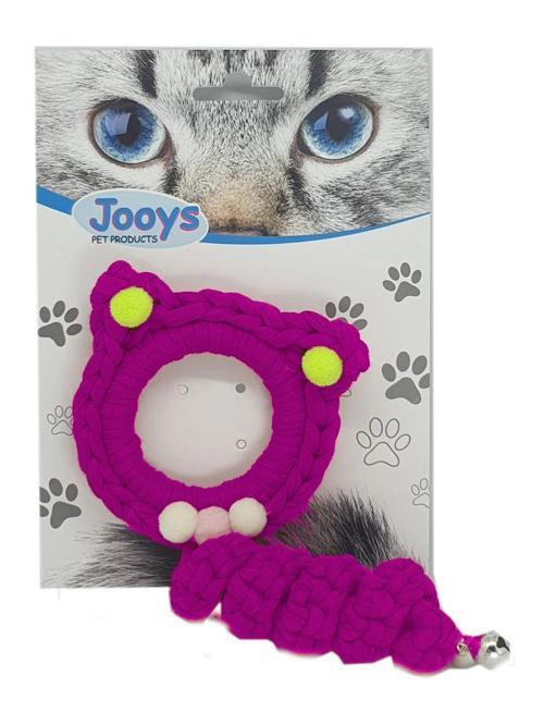Jooys Zilli Kedi Örgü İpi 15 cm Pembe