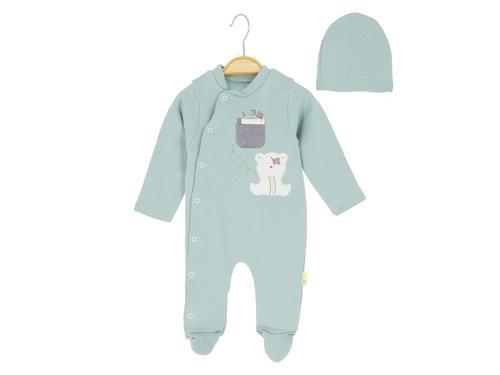 AYI NAKIŞLI ŞAPKALI PENYE PATİKLİ TULUM - Mint Yeşili - 3 - 6 Ay - HYT1245-Mint Yeşili-3 - 6 Ay Mint Yeşili