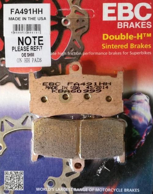 2009-2017 Triumph Daytona 675 Ön Fren Balatası Ebc Fa491Hh S