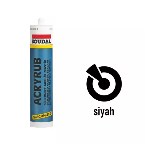 Silikonize Akrilik Siyah Mastik 500 GR