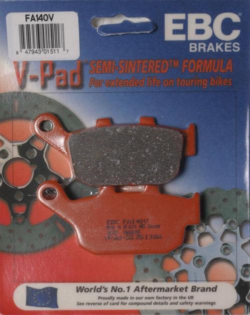 Fa140V 2000-2007 Honda XL 650 Transalp Uyumlu Arka Fren Balatası Yarı Sinterli Balata
