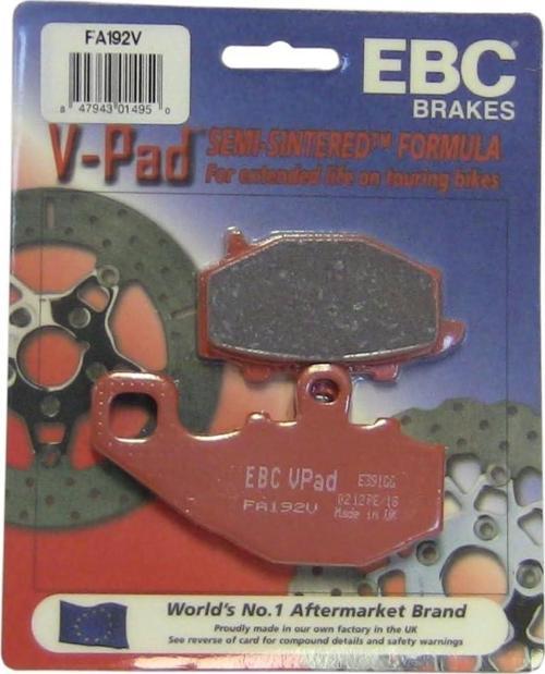 Fa192V 2004-2006 Kawasaki Z 750 Uyumlu Arka Fren Balatası Yarı Sinterli Balata