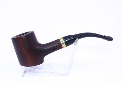 Poker Altın Renk Bilezik 9mm Filtreli Çift Ağızlıklı Pipo - Kahverengi