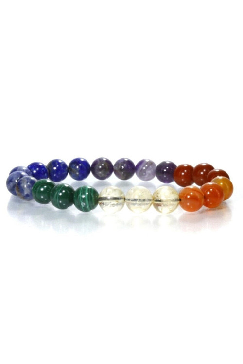 Akik, Ametist, Lapis, Jasper, Sitrin, Malahit Doğal Taş Bileklik 8 Mm