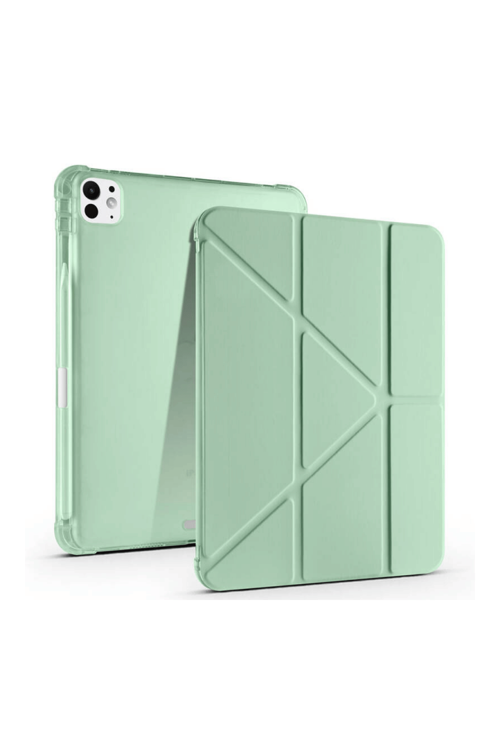 iPad Pro 11 2025 M5 Çip Uyumlu Tri Folding Kalem Bölmeli Akıllı Standlı Özellikli Kılıf