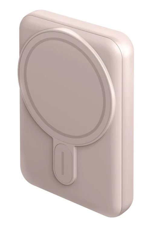 MagPac Mini 10.000 mAh 20W Type-C 15W Kablosuz Şarj - Stant Özellikli Magsafe Powerbank - Pembe