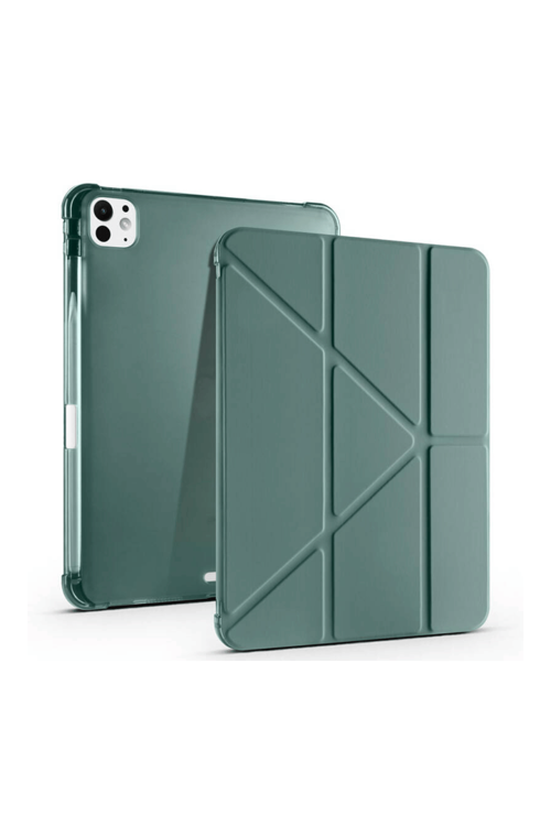 iPad Pro 11 2025 M5 Çip Uyumlu Tri Folding Kalem Bölmeli Akıllı Standlı Özellikli Kılıf