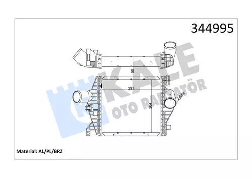 TURBOSARJ RADYATORU MERCEDES VITO W638 1997-2003 A6385012901
