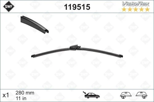 SWF VISIOFLEX FLAT BLADE 101 280 MM ARKA VW PASSAT 6 VARIANT 2005 POLO 5 TDI/ GTI LTD EDITIO 3C9955425