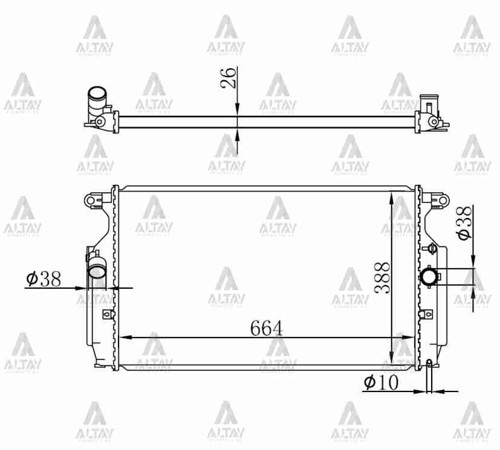 RADYATÖR SU AVENSIS 2009 2.0 DİZEL M-T BRAZING 16400 0R030