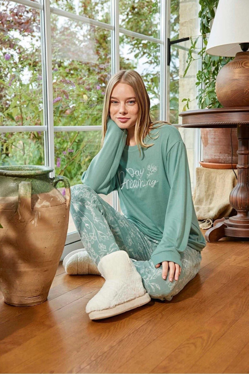 Kadın Bisiklet Yaka TERMAL Pijama Takımı 30009Y- 1 Adet