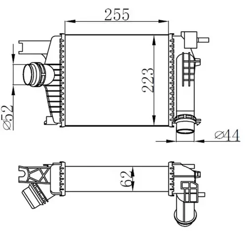 TURBO RADYATÖRÜ INTERCOOLER CLIO 4 2012 CAPTUR 2013 DUSTER 2013 0.9TCE 1.2TCE 1.5DCI 144961381R