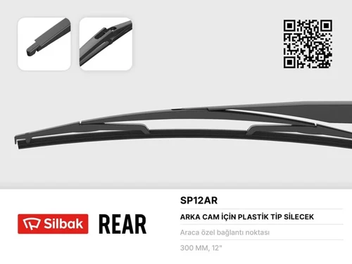 SİLECEK SÜPÜRGESİ ARKA PLASTIK TIP 300MM DUSTER-PUNTO 3-GRANDE PUNTO-CMAX-CIVIC-JUKE-MICRA-VENGA-