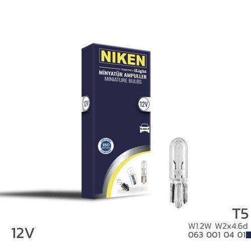 NIKEN T5 MINYATUR AMPUL W1.2W W2X4.6D 125 10LU (10 ADET)