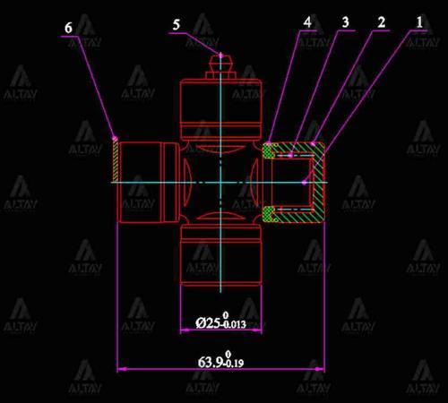 İSTAVROZ MAFSAL (ŞAFT) CARRY 1998-2001 / VITARA / JIMNY / PAJERO (64MM 10 25MM DIŞTAN SEGMAN) GUS 7