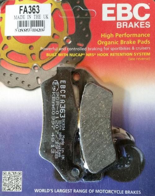Fa363 2001-2006 BMW R 1150 R Uyumlu Arka Fren Balatası Organik Balata