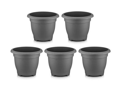 SO-VHS7 Dekoratif Vaha Saksı İç ve Dış Mekan 31 lt Antrasit 5 Adet