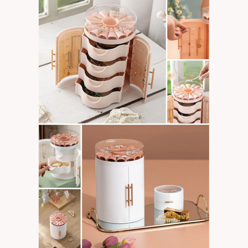 Çekmeceli Kapaklı Askılı Takı Mücevherat Bijuteri Aksesuar Düzenleyici Organize