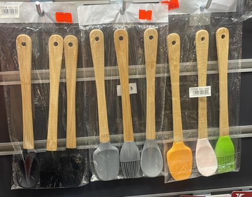 3'lü Renkli Bambu Saplı Silikon Uçlu Spatula