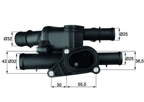 TERMOSTAT KOMPLE BORA-GOLF 4-A3 1.9-2.3-2.0 1999-2005 OTOM. 105C 06A121111A 06A121513A
