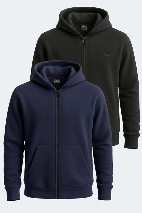 SAMSON 2 li set Erkek Siyah - Lacivert Sweatshirt