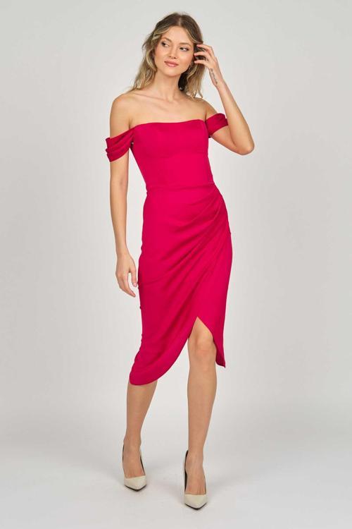 Kadın Straplez Abiye Elbise 5924014 Kırmızı