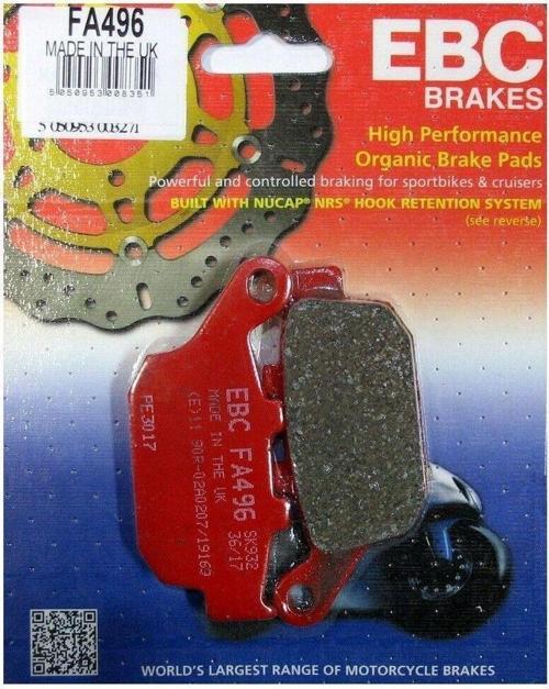 Fa496 2013-2020 Honda NC 750D Integra Uyumlu Arka Fren Balatası Organik Balata