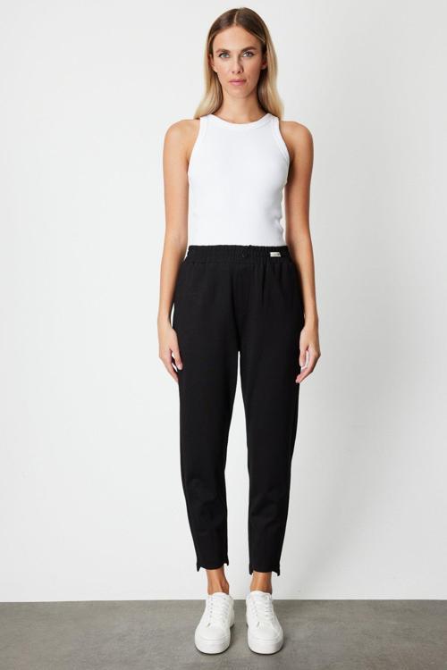 Kadın Paça Arkası Uzun Dikişli Eşofman Altı 66122 Siyah