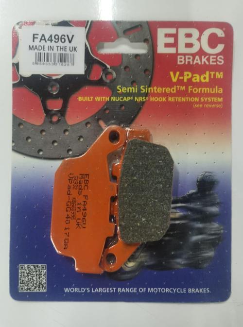 Fa496V 2019-2023 Honda CBR 650 R Uyumlu Arka Fren Balatası Yarı Sinterli Balata