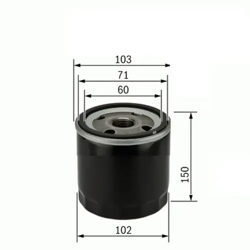 YAĞ FİLTRESİ HYUNDAI HD35 4000CC H100 KAMYONET YENI MODEL-MITSUBISHI CANTER TURBO-PRESTIGE WP1045 X ME215002