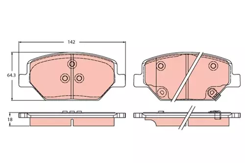 ÖN FREN BALATASI OPEL INSIGNIA B 2018-2017 İNÇ JANT 1680880180 84120877 42794673