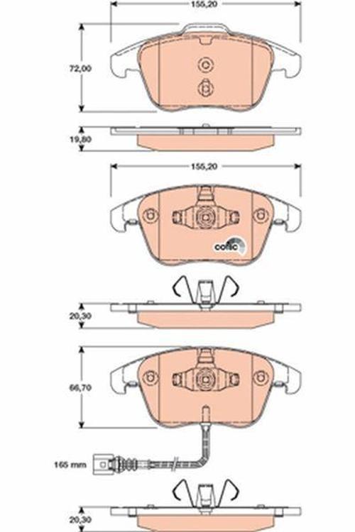 ÖN BALATA TIGUAN-Q3 2010 GDB1762 5N0698151 5N0698151A 5N0698151B