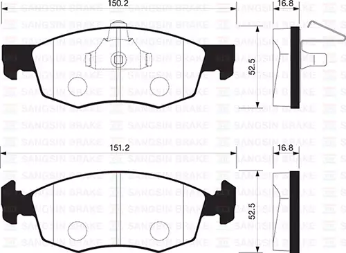 ÖN FREN BALATA FIAT PALIO WEEKEND 96- / ALBEA 01- / DOBLO 00- 9949125 77362180 WVA20907