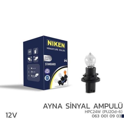 NIKEN 125 HPC24W AYNA SİNYAL AMPULÜ PU20D-6 10LU UNIVERSAL (10 ADET)