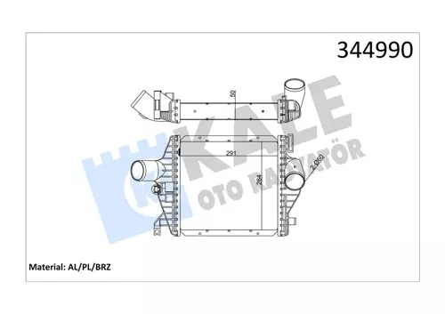 TURBOSARJ RADYATORU MERCEDES VITO W638 1997-2003 A6385012301