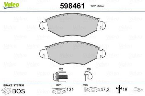 ÖN FREN BALATASI PEUGEOT P206 1.4 1.6 2009-1998 P306 1.4 1.6 5/1993 FTE KIRMIZI KUTU 4254 94 421 91 4253 20 WVA23205