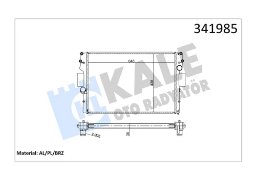SU RADYATÖRÜ IVECO DAILY 3-4 2006-2011 MT BRAZING 648X438X36 500039637 504045487 504045489 504084141