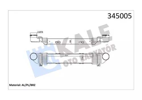 TURBOSARJ RADYATORU MERCEDES S-CLASS W220 1999-2005 A2205000000