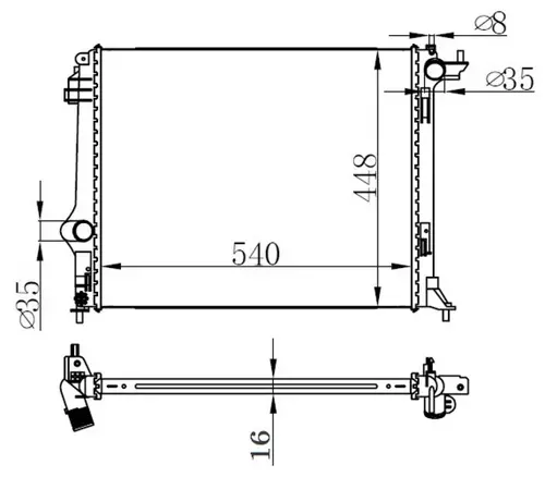 MOTOR SU RADYATÖRÜ GRAND SCENIC 4 2015 MEGANE 4 2015 SCENIC 4 2015 1.2 TCE 1.3 TCE 1.5DCI BRAZİNG